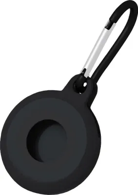 Produktbild von Mobigear Circle Key  Apple AirTag Hülle Flexibles TPU Schlüsselanhänger - Schwarz