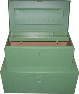 Produktbild von Stahlblechkoffer grün 690x360x310mm (H)