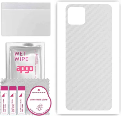 Produktbild von apgo Rückseite Schutzfolie, Skin, kompatibel mit Oppo A72N 5G, Hinten Displayschutzfolie aus Vinylfolie, kratzfest, einfache Montage - Transparenter Kohlenstoff