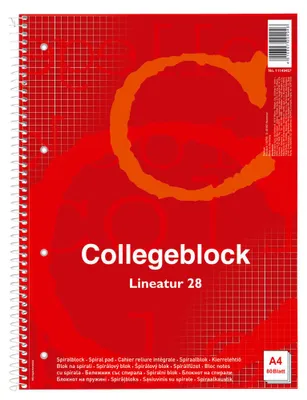 Produktbild von herlitz Spiralblock NN A4 Lin 28 kariert 80 Blatt