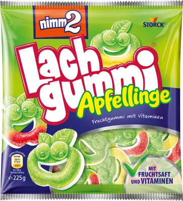 Produktbild von Storck nimm2 Lachgummi Apfelringe mit Vitaminen 225g 5er Pack