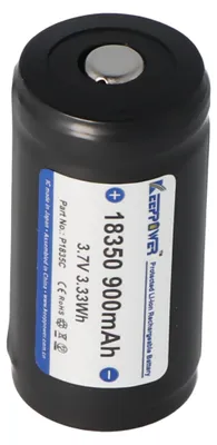 Produktbild von Keeppower 18350 - 900mAh, 3,7V Li-Ion-Akku geschützt, Abmessungen 38,2x18,45mm