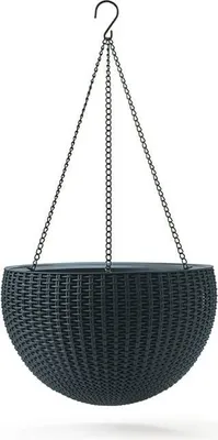 Imagen del producto de Maceta colgante Keter Rattan 8,6l - Grafito