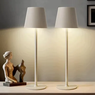 Zdjęcie produktu dla Lampa stołowa bezprzewodowa LED akumulatorowa regulowana 2 szt.