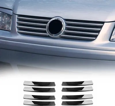 Image de Grille de calandre Moulures de calandre pour VW Bora 1998-2005 Acier inoxydable Argent 8pcs