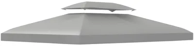 Produktbild von Outsunny Ersatzdach für Metall-Gartenpavillon 3x4, Partyzelt, hellgrau