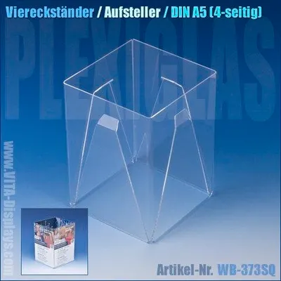 Produktbild von DIN A5 Viereck-Ständer / Plexiglas Werbeaufsteller