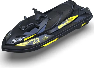 Produktbild von UDIRC UDI023PRO Bürstenloses RC-Boot 2,4G INKFISH Ferngesteuertes Schnellboot Selbstaufrichtende RTR mit LED Licht, Schwarz+Gelb