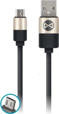 Produktbild von Forever USB Ladekabel Micro-USB Kabel Datenkabel Sync-Kabel Aufladekabel Modern Black für Smartphones Android Samsung Galaxy Sony Xperia HTC Huawei LG Microsoft