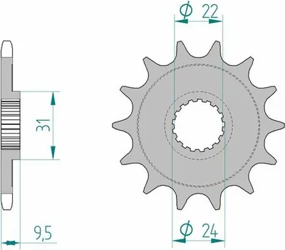 Produktbild von AFAM Selbstreinigendes Stahlritzel vorne - 520