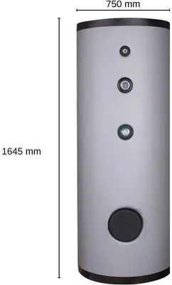 Produktbild von Evenes Warmwasserspeicher DSFI 500 Edelstahl 2 Wärmetauscher 500 L Solarspeicher