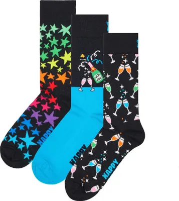 Produktbild von Happy Socks 3er Pack Uni Socken - Geschenkbox, gemischte Farben Celebrations 36-40
