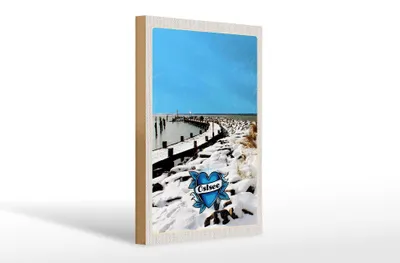 Produktbild von Holzschild Reise 20x30cm Ostsee Deutschland Schnee Winterzeit