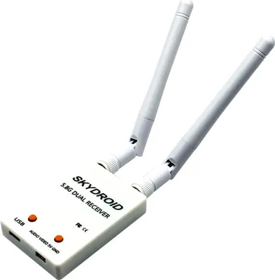 Zdjęcie produktu dla SKYDROID UVC Dual Antenna Control Receiver OTG 5.8G 150CH Full Channel FPV W / Audio Dla Android Smartphone biały