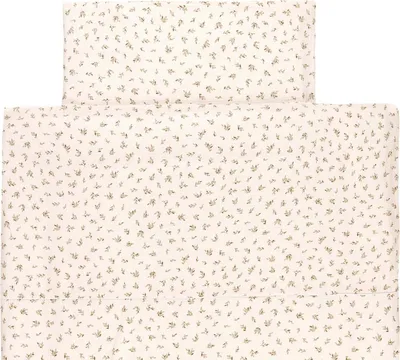 Produktbild von KraftKids Bettwäscheset Musselin Zweige braun Kissen: 80 x 80 cm, Decke: 140 x 200 cm