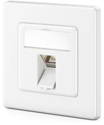 Produktbild von deleyCON CAT8 Netzwerkdose Unterputz RJ45 Keystone 40 Gbps, 1 Stück - Weiß