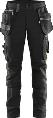Produktbild von Blakläder® Damen Handwerker Arbeitshose mit Stretch Schwarz 7115 1343, Farbe:schwarz, Größe:44