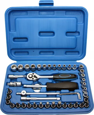 Produktbild von Steckschlüssel-Satz Knarrenkasten Nusskasten 1/4"Antrieb TORX 6-kant Nuss 47-tlg