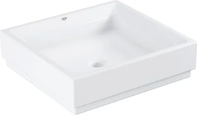 Produktbild von Grohe Aufsatzschale CUBE KERAMIK ohne Hahnloch und Überlauf 50 cm, 500 x 490 mm PureGuard/alpinweiß