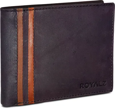 Produktbild von ROYALZ Leder Portemonnaie für Herren Geldbörse Vintage Geldbeutel Portmonee Etui 8 Kartenfächer Vintage