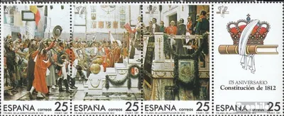 Produktbild von Briefmarken Spanien 1987 Mi 2767-2770 Viererstreifen (kompl.Ausg.) postfrisch 175 J. Verfassung