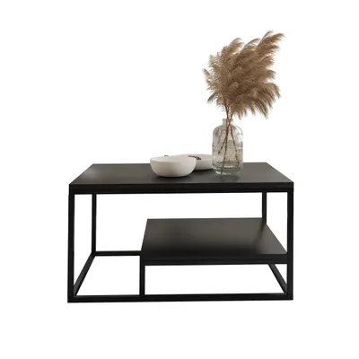 Produktbild von Design Möbel - Moderner Couchtisch 90x60x48 cm - Stahlgestell - Tisch mit Ablage