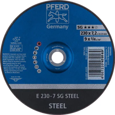 Immagine prodotto di PFERD Schruppscheibe SG STEEL L 230 x S 7,2 mm - 62223626