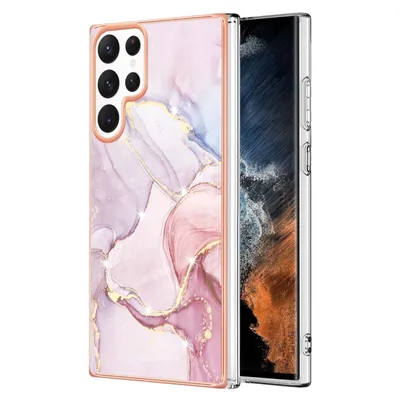 Immagine prodotto di Custodia per Samsung Galaxy S23 Ultra Sottile Marmo Antiurto Morbido TPU Paraurti Rosa