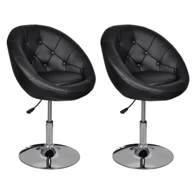 Produktbild von vidaXL Cocktailsessel 2 Stk. Schwarz Kunstleder