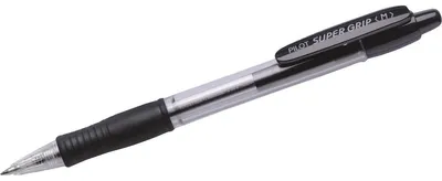 Produktbild von Pilot Super Grip Medium, Clip-on retractable pen, Schwarz, Schwarz, Transparent, Medium, Ambidextrös