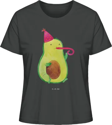 Produktbild von Mr. & Mrs. Panda Shirt Damen Avocado Feier Größe XL - Anthrazit - Geschenk, T-Shirt, Party, Gute Laune, Geburtstag, Fete, Sommershirt, Frauen, Basic, Oberteil