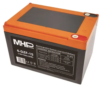 Obrázok produktu pre MHPower 6-DZF-15 Trakční gelová baterie 12V/15Ah, Terminál D1 - M5, Deep Cycle
