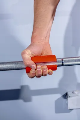 Image de Support rouge pour haltères longs (paire)