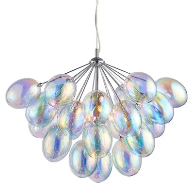 Obrázok produktu pre Závesná lampa s opálovými guľami INFINITY, viacfarebná, 6xG9x8W, sklo, rozmery: 198x65x65 cm, IP20, Endon