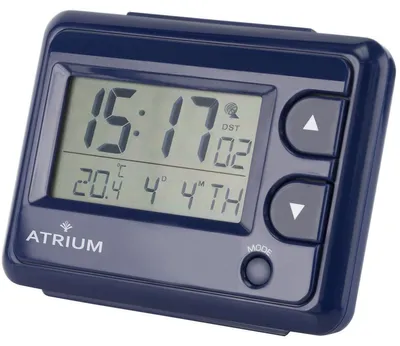 Produktbild von ATRIUM Wecker Digital Quarz Funkwecker A720-5 Licht Innentemperatur blau