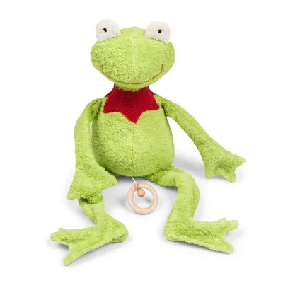 Produktbild von Efie Baby Spieluhr Schlenker Frosch – Melodie Au clair de la Lune, Kuschelspieluhr aus kbA Baumwolle, Germany