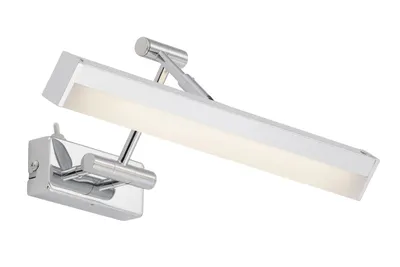 Produktbild von LED Bad- Spiegellampe mit Schalter verstellbar Chrom 37cm