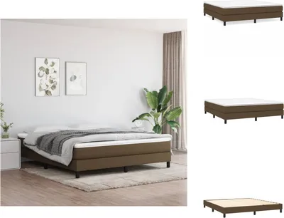 Produktbild von vidaXL Boxspringbett Dunkelbraun 160x200 cm Stoff - Betten & Bettgestelle