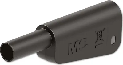 Image de STÄUBLI fiche simple, 66.2022-21, 4 mm , noir, 1000 V, CAT II, 32 A / 600 V, CAT III, 32 A