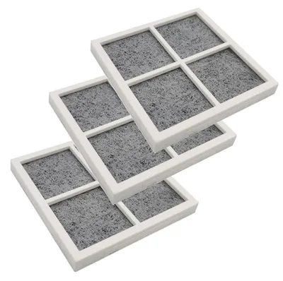 3er-Pack Kühlschrank-Luftfilter, Aktivkohle, 80x80x8 mm