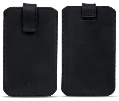 Produktbild von Universal Handy Leder Hülle 4.0 - 6.4 Zoll Schutz Smartphone Tasche Case SchwarzGröße:Für 6.0 - 6.4 Zoll