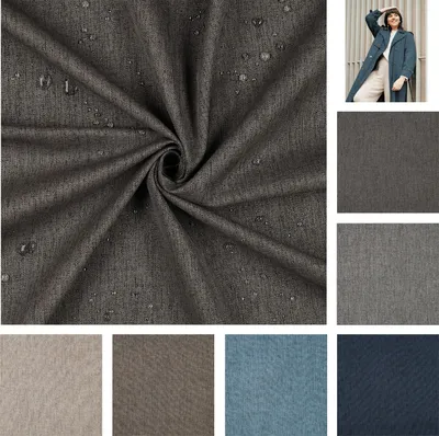 Outdoorstoff melliert 0,5 m wasserabweisend Polyester gummiert taupe