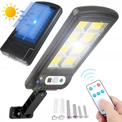 Produktbild von Solarlampe 160 LED Cob Garten Bewegungsmelder 3 Modi Fernbedienung IP65 Halogen