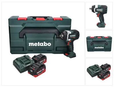 Obrázok produktu pre Akumulátorový rázový uťahovák Metabo SSW 18 LTX 800 BL 18 V 800 Nm 1/2" ( 602403660 ) bezkartáčový + 2x akumulátor 5,5 Ah + nabíjačka + metaBOX