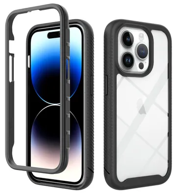 Image de Coque de protection pour Apple iPhone 15 Pro Max en TPU résistant aux chocs avec bords renforcés en PC