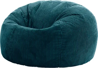 Produktbild von icon Klassischer Sitzsack Bean Bag Kingston, Cord Kuschelstuhl Sitzsäcke Für Das Wohnzimmer, Blaugrün - Hergestellt in Deutschland