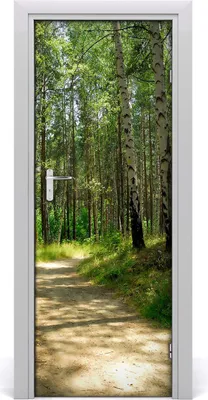 Produktbild von Tulup Türaufkleber 75x205 cm Dekorative Aufkleber Selbstklebend Wasserdichte Tapete Abnehmbar Schlafzimmer Wohnzimmer Wohnkultur - Birkenwald