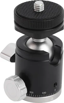 Productafbeelding van Kogelkop, 360-graden rotatie, camerastatief kogelkop van aluminiumlegering met 1/4-inch schroef, koudschoenbevestiging, lichtgewicht, geschikt voor telefoonhouders