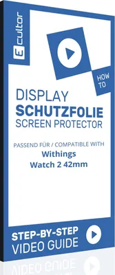 Produktbild von 2x 3D Schutzfolie Matt für Withings Watch 2 42mm Display Flexibel Full Cover