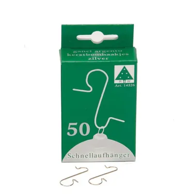 Produktbild von Aufhänger für Weihnachtskugeln Goldfarben aus Metall - 50er Pack